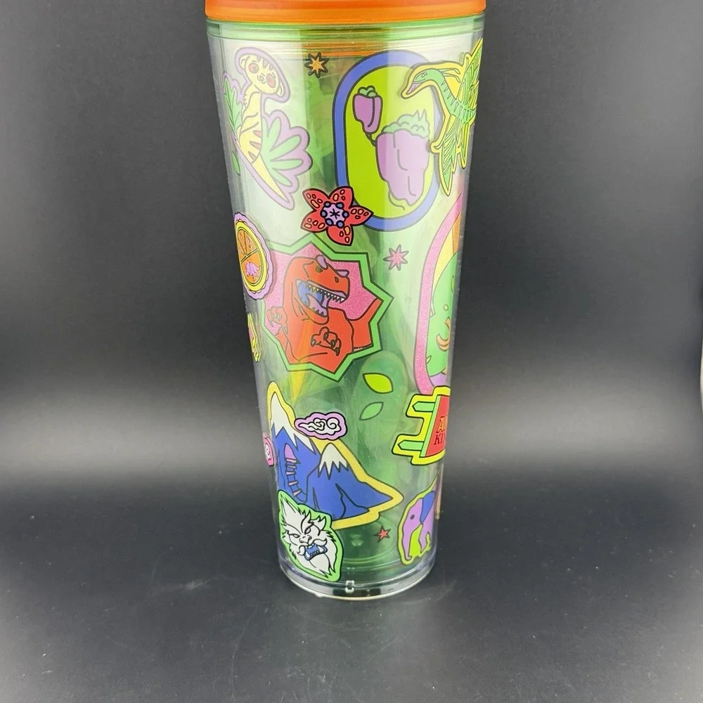 Starbucks Disney Animal Kingdom Venti Travel Tumbler Cup Acrylic 24 oz Doodles